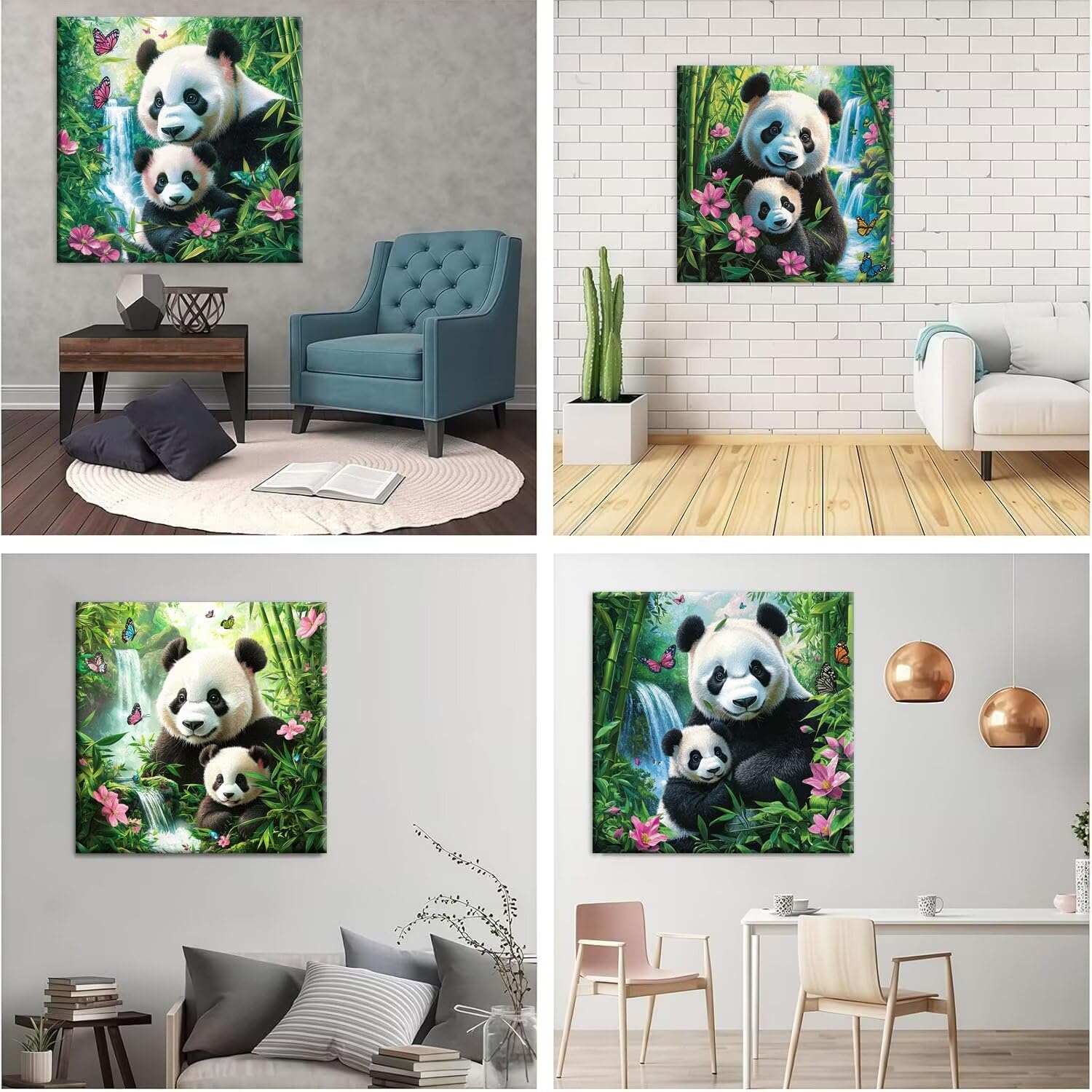 Panda del bosque de bambú 5D Kits de Pintura de Diamantes 35x35cm G-957