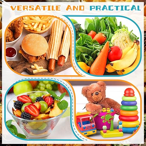 Miniatura 7 de Hsei Paquete de 50 cestas de comida rápida de 10.5 x 7 pulgadas, bandejas de plástico ovaladas para servir alimentos, cestas de pan reutilizables