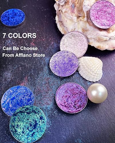 Miniatura 7 de Afflano Sombra de ojos con purpurina blanca brillante, sombra de ojos blanca altamente pigmentada, maquillaje de ojos brillantes, maquillaje