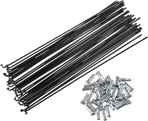 Vista 13 de X AUTOHAUX 40 piezas de radios de acero para bicicleta 14G radios de bicicleta con pezones para la mayoría de bicicletas