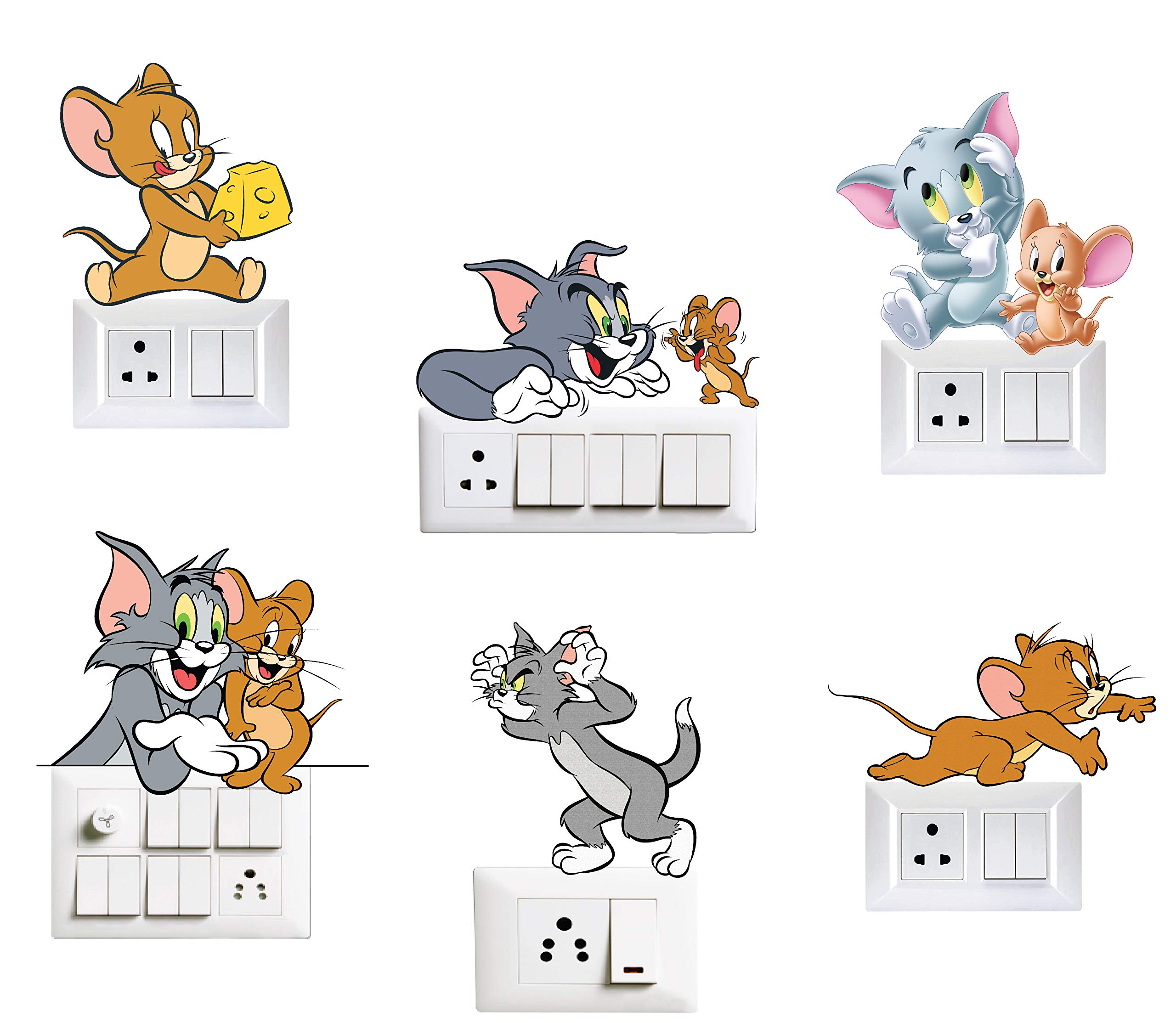 VVWV® Cartoon Cat & Mouse Switch Board Printed Stickers for Home Living Kids Bed Room Decoration Multicolor Vinyl Stylish Combo Sticker (Standard Size) (B08W35LNHP) Amazon Price History, Amazon Price Tracker