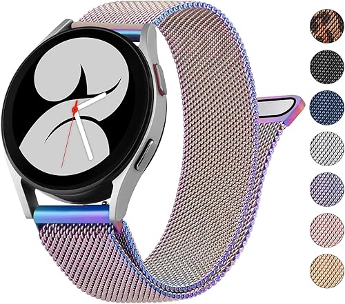 Wanme Correa de repuesto para Samsung Galaxy Watch 4 de 1.575in, 1.732in, Galaxy Watch 4 de 1.654in, 1.811in, mujeres y hombres, correa de repuesto