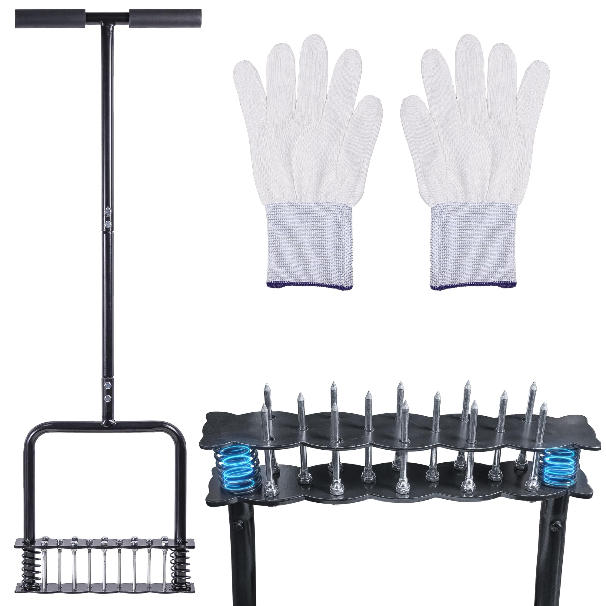 Deecam Aeratore per Prato, Allentamento Terreno, Ventilazione Prato, Attrezzi Giardino