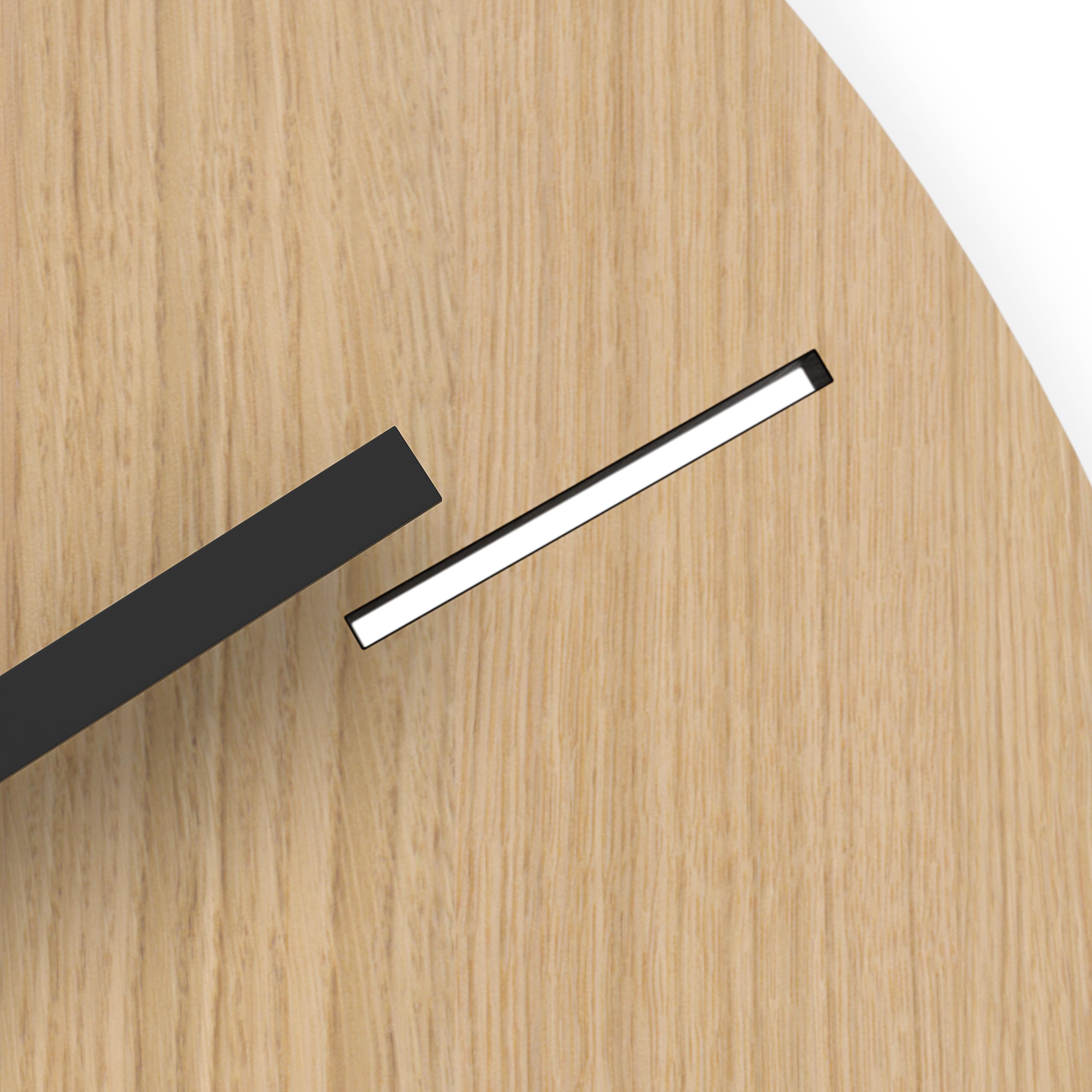 Cander Berlin MNU 2730 E - Reloj de Pared (Madera silenciosa, 28 cm), diseño de Roble Vintage sin Tic-TAC