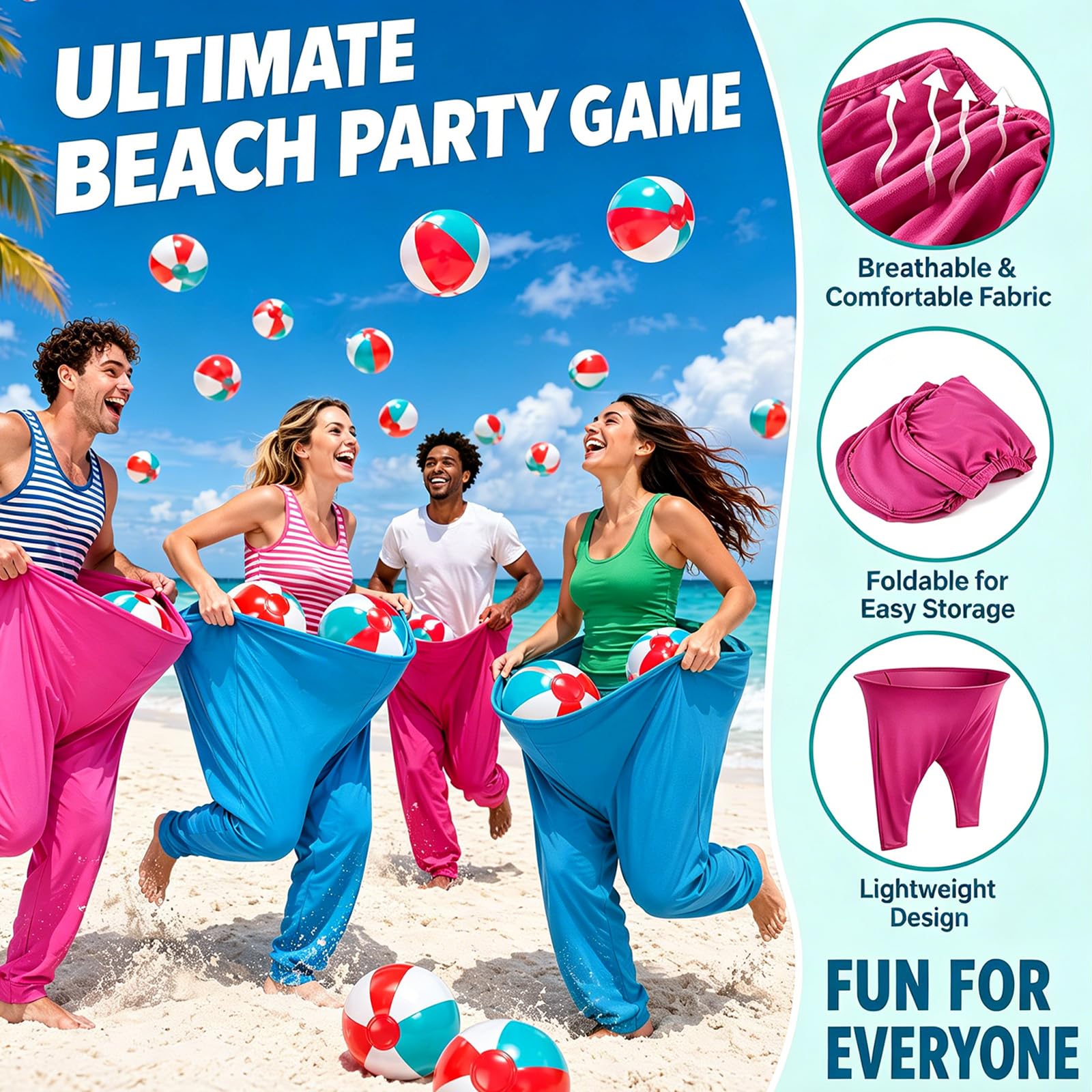 Pipihome Outdoor Spiele Oma Hosen Wurfspiel, 13-Teiliges Gartenspiele für Erwachsene Kinder, Granny Pants Partyspiel mit 10 Hüpfbällen, Lustige Spiele für Draußen Gartenparty, Familienfeier