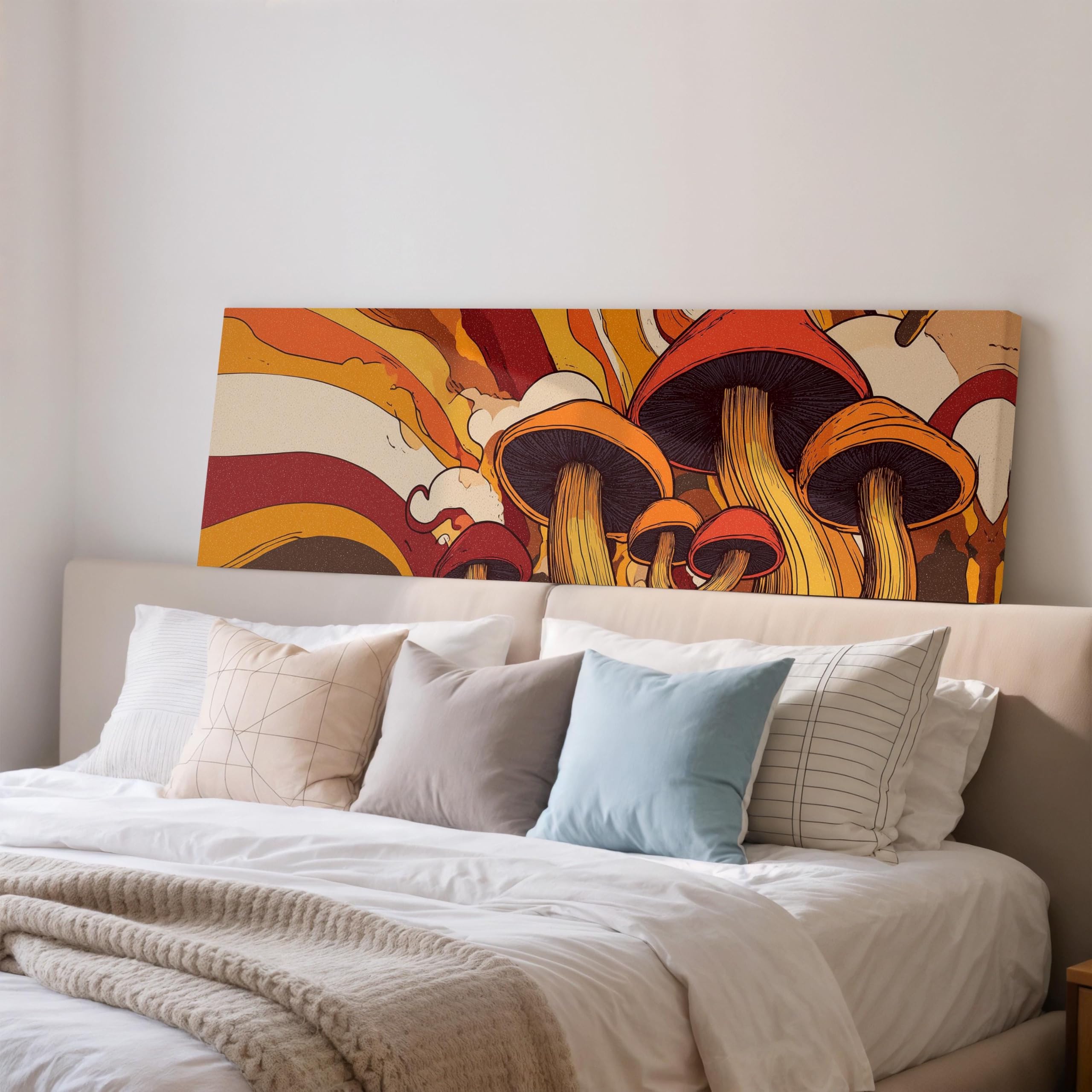 Tableau champignon panoramique encadre pour habiller un mur vide - 8
