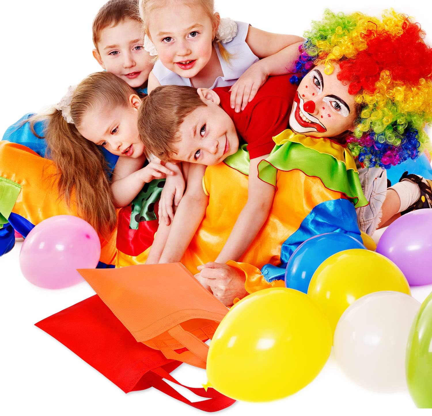 Elcoho 30 Pack Non-woven Tote Bags with Handles 9.8×9.8 Inch Reusable Goodie Treat Bags Bulk Party Favor Gift Bags for Birthday Wedding Party Supplies - Image 7