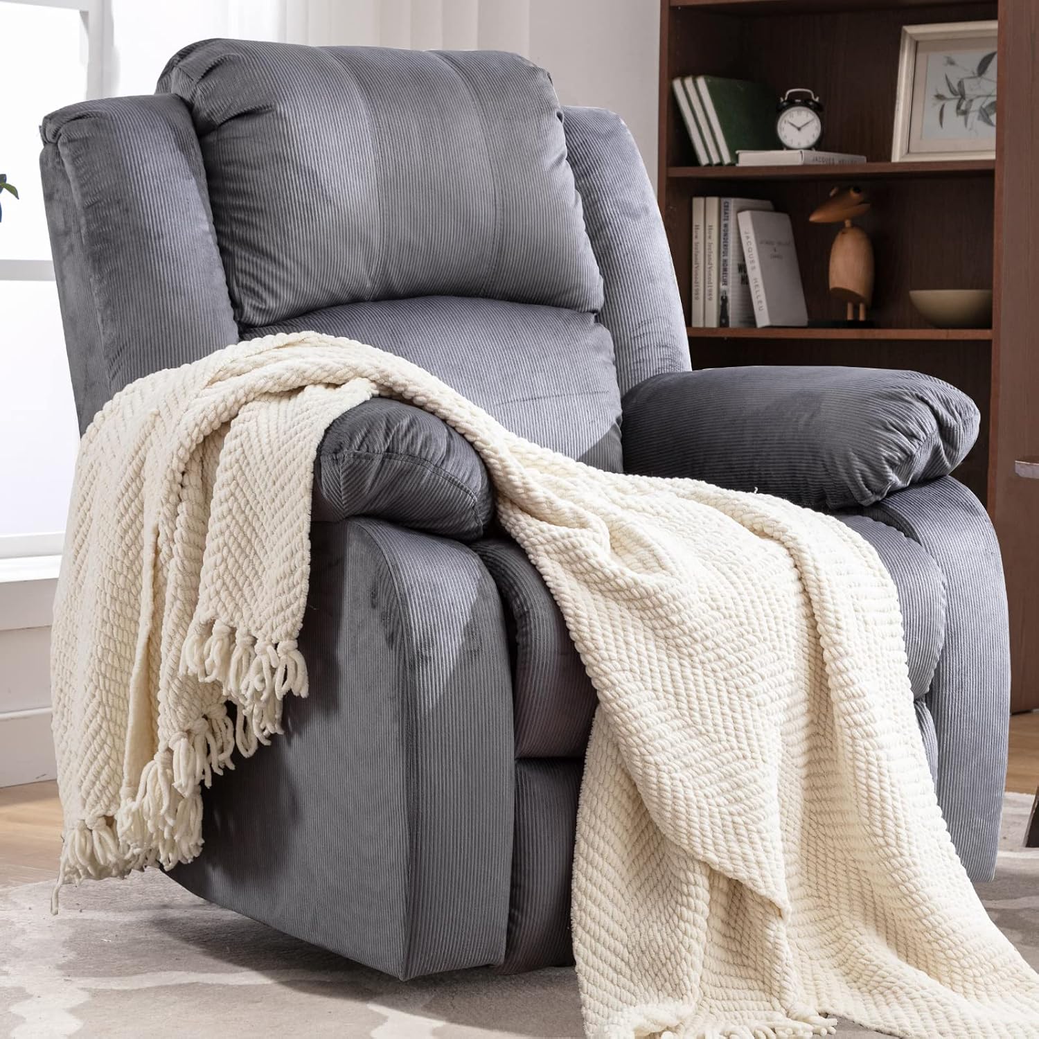 CANMOV Swivel Rocker Recliner Chair, Fabric Manual Nepal Ubuy