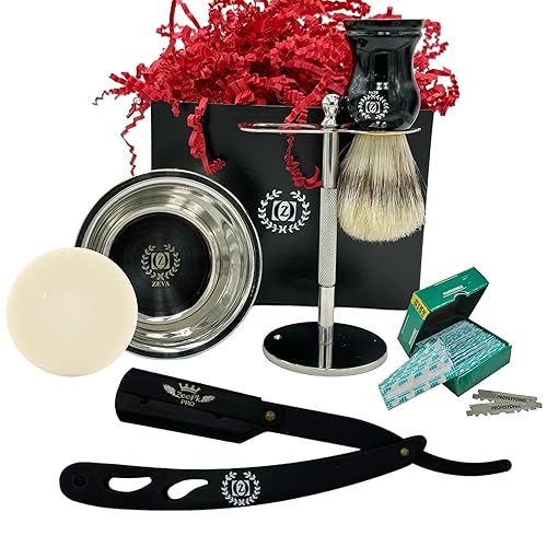 Miniatura 4 de BARBERO RASURAR NAVAJA CUCHILLA MAQUINILLA DE AFEITAR 100 DERBY  Classic Shavette 100 Cuchillas de Repuesto Brocha de Afeitar Soporte de Afeitado y