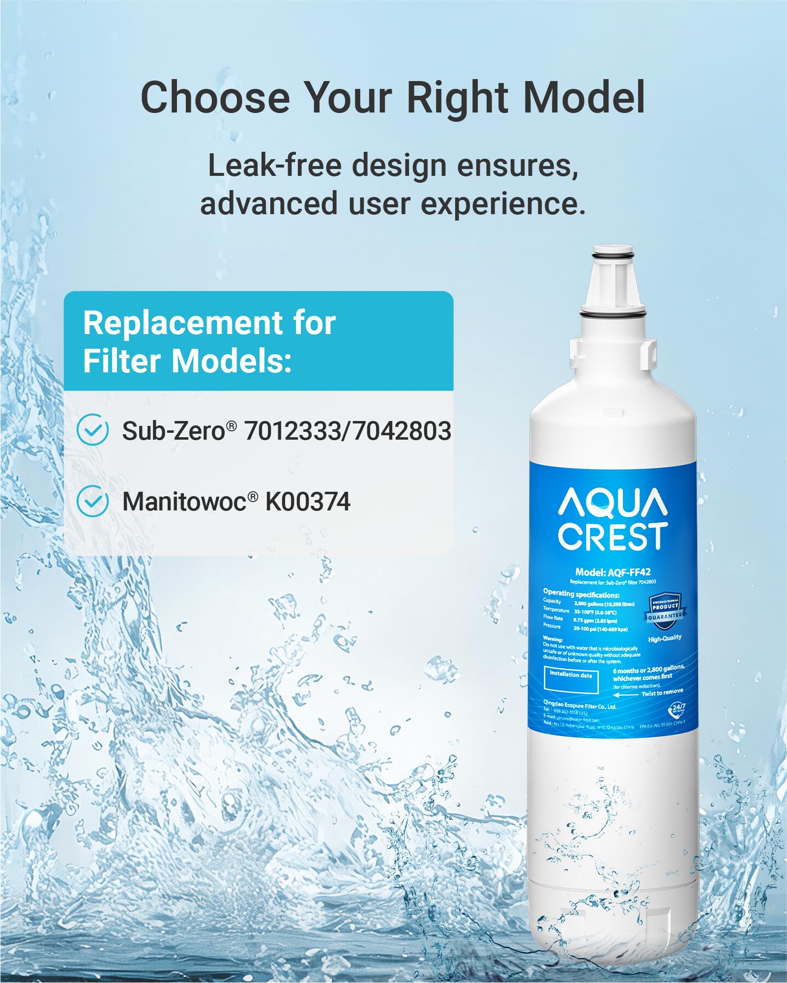 Amazon.co.jp: AQUA CREST 7012333 製氷機浄水器 Sub-Zero 7012333 UC 