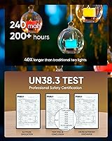 Vista 11 de Homemory - 24 velas de té negras, a pilas, duran más de 200 horas, sin llama, parpadeantes, falsas, eléctricas, LED, para Halloween, fiestas