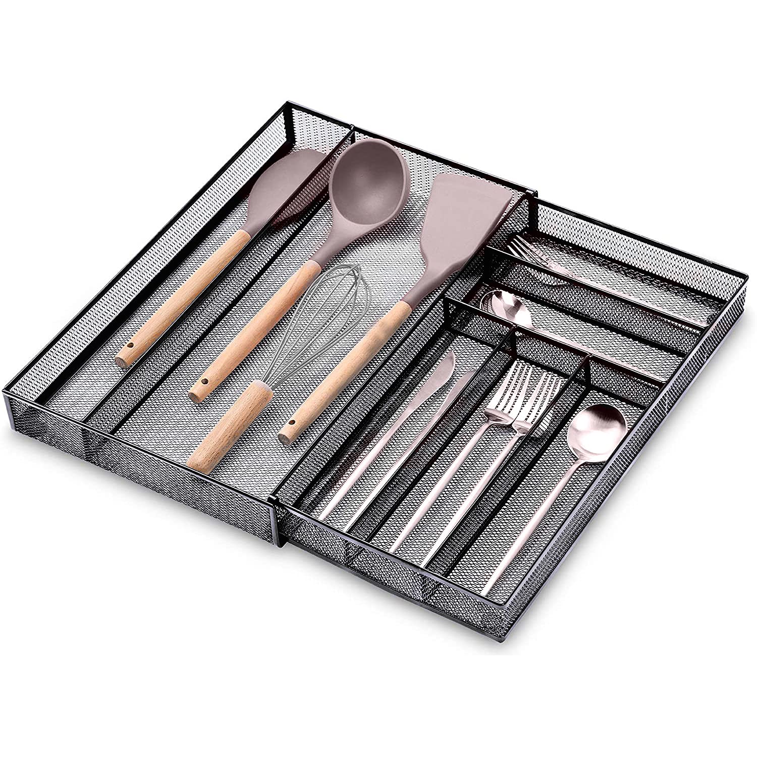 Buy Mesh Kitchen Drawer Organizer Tray, Expandable Adjustable