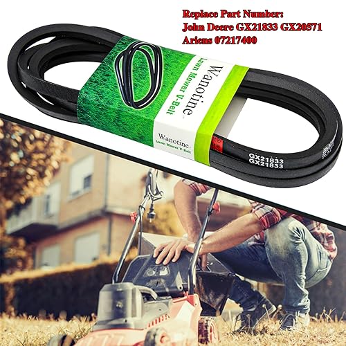Miniatura 3 de La correa de cubierta GX21833 reemplaza a la correa de cubierta de cortacésped John Deere de 48 pulgadas GX20571 para L120, L130, D140, D150, D155,