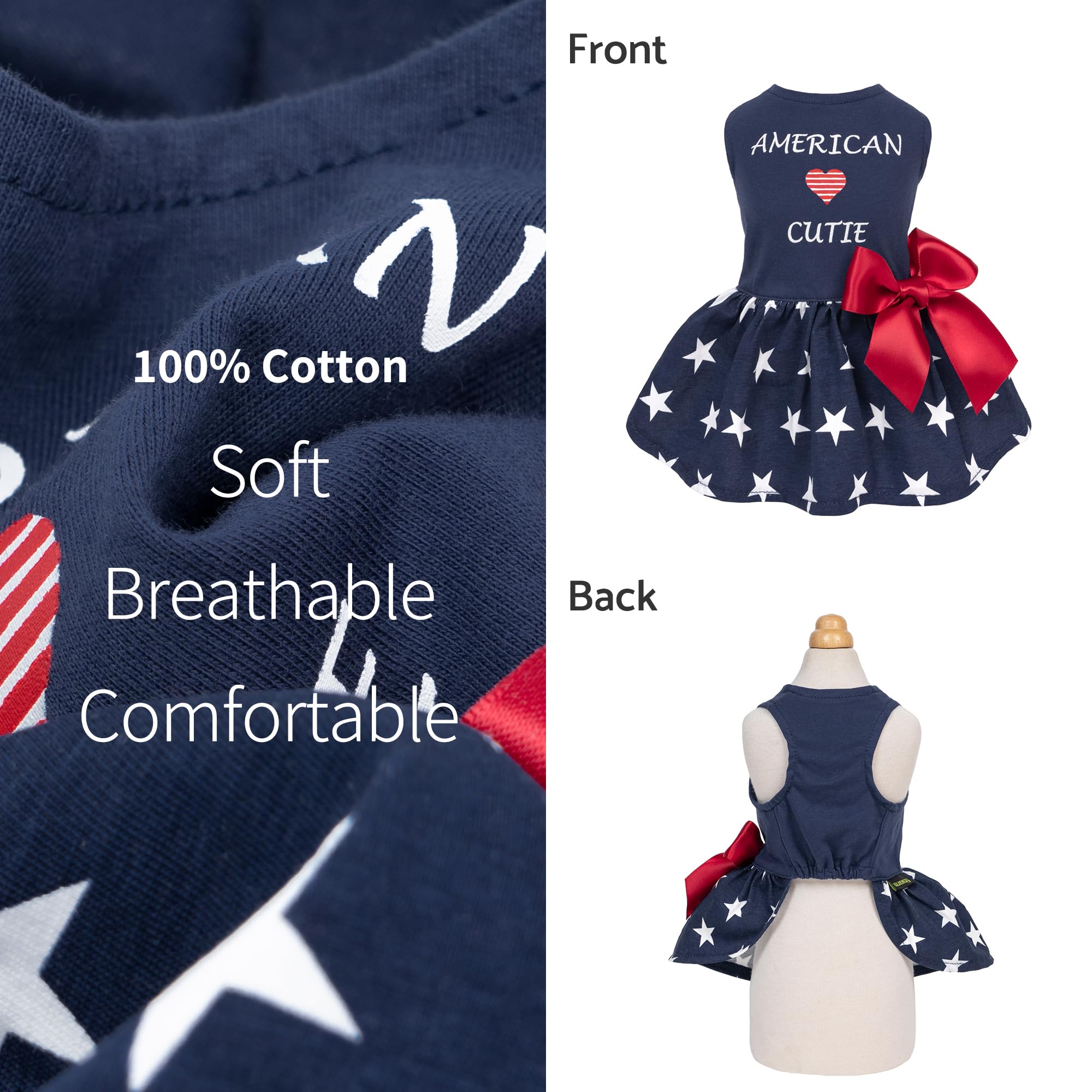 Ropa De Perro Fitwarm Lindo Del De Julio Estadounidense, 100% De