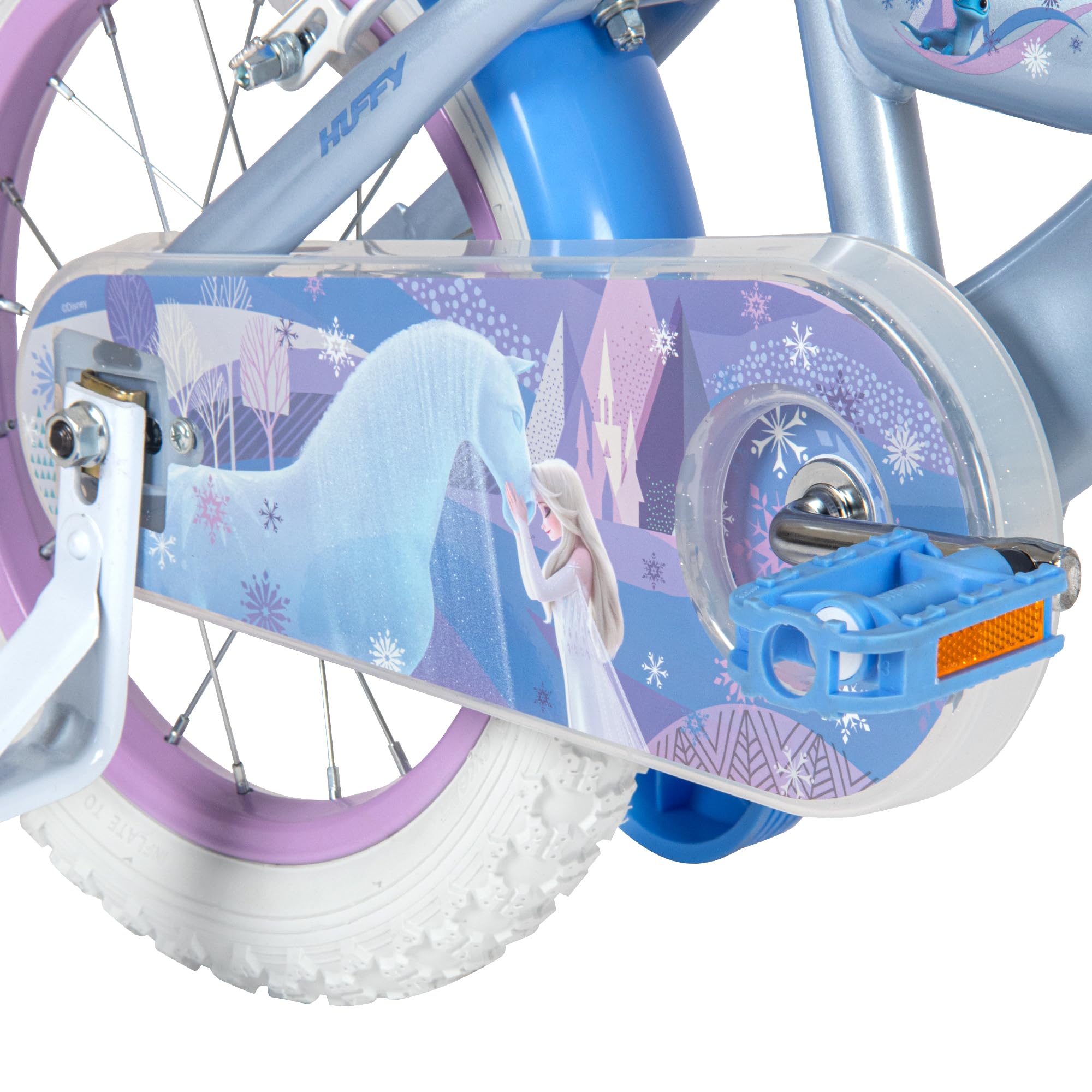 Huffy Disney Frozen, bicicletta per bambini da 12", 14", 16", età 3-9 anni, doppi freni a pinza, stabilizzatori rimovibili, sedile regolabile, blu