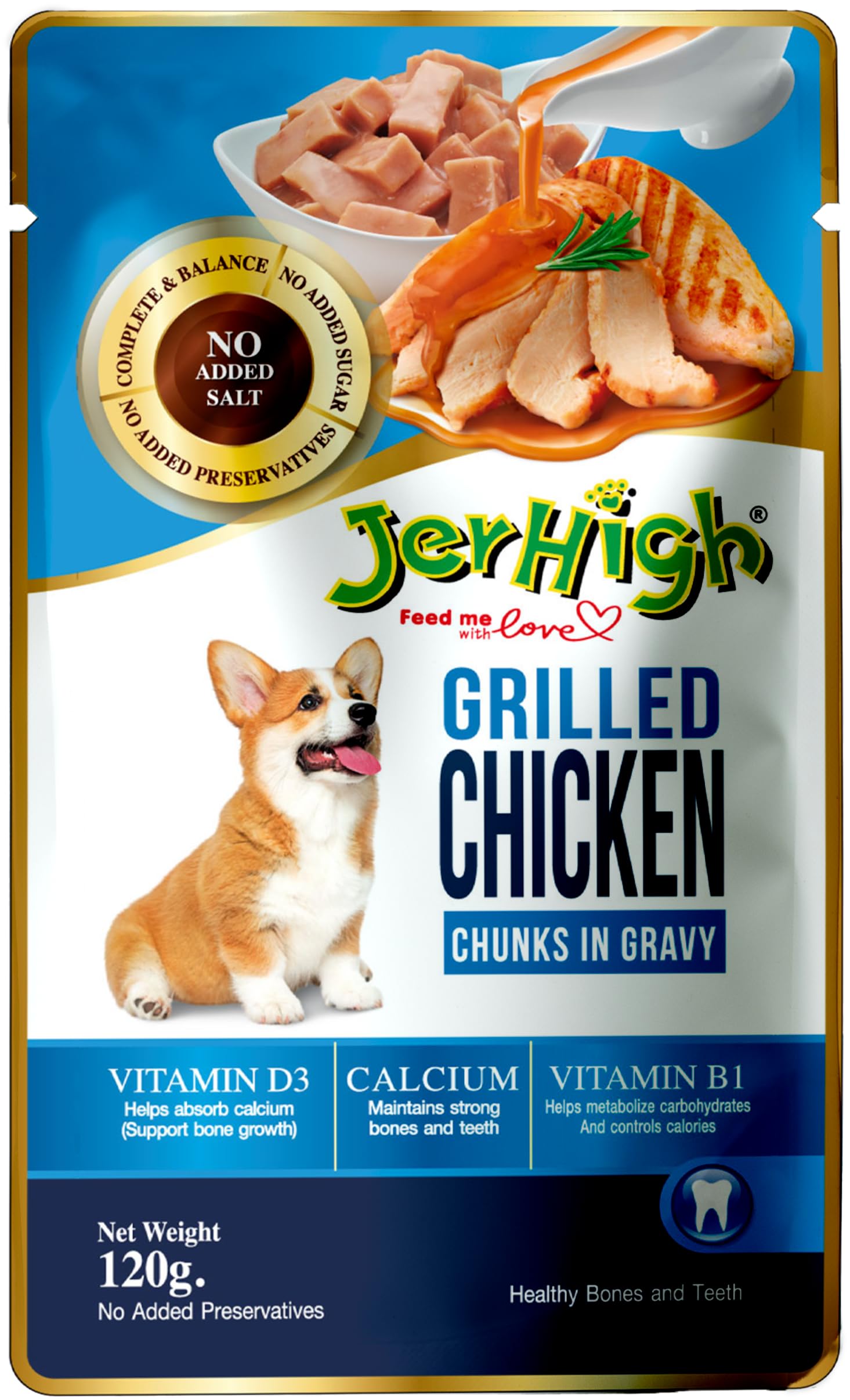 JerHigh Chicken Grilled in Gravy Dog Food, 120 g -Pack of 12 (B07MJYRT3N) Amazon Price History, Amazon Price Tracker