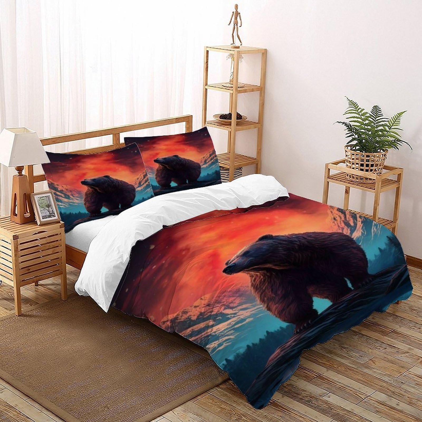 Parure de lit Ours Flamme idéale pour transformer votre chambre en un cocon douillet en hiver