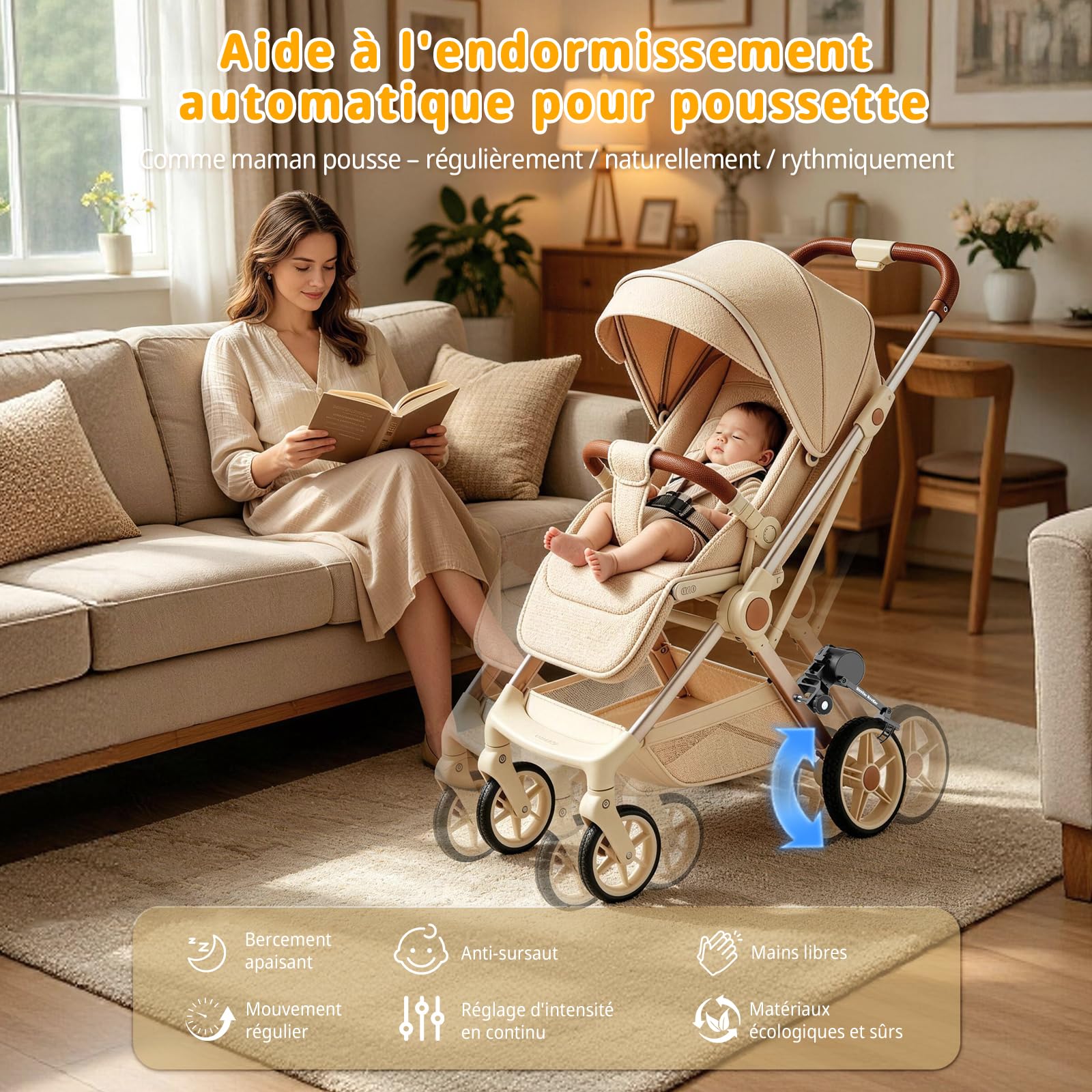 Bercement Automatique Pour Bébé, Aide au Sommeil, Intensité Réglable