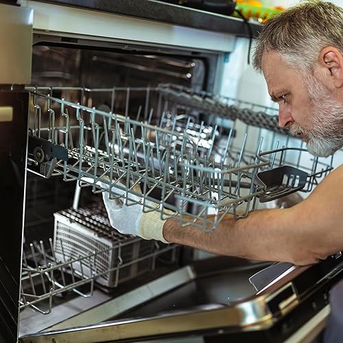 Miniatura 4 de MECCANIXITY 4set W10250160 - Soporte ajustable para lavavajillas con clip de brazo de repuesto, estable, duradero, ajuste exacto para PS11751100