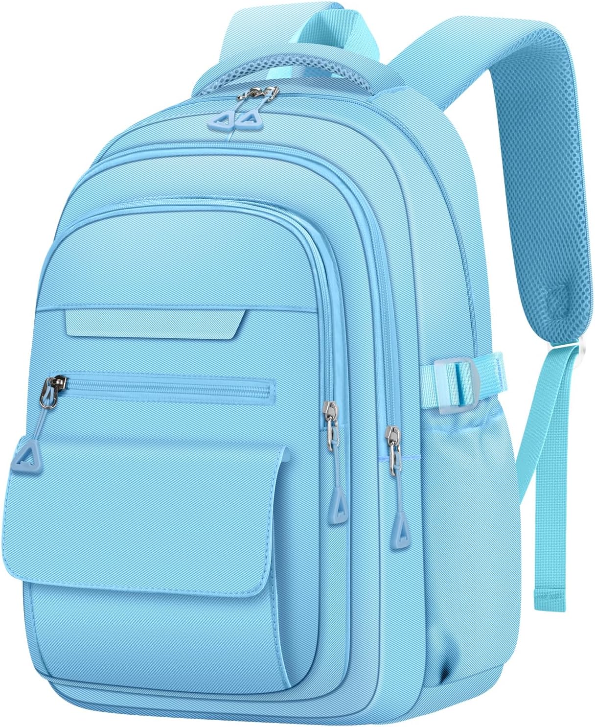 AFGWK Cute Backpack for School Teen Girls Blue Bookbag Aesthetic Womens Travel Book Bags for School Kids Student Back Packs