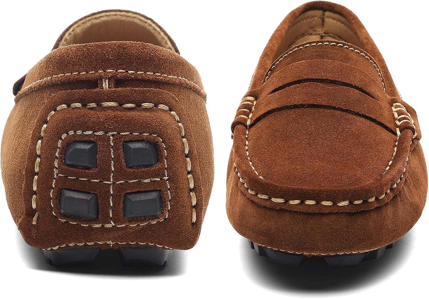 Osslue Women's Suede Leather Casual Penny Loafers Retro Ladies Moccasins Driving Mocs Comfort Slip-On Fashion Boat Shoes Classic Flats - Image 4