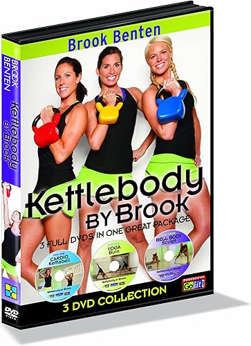 GoFit Brook Benton Kettlebody by Brook Workout DVD Set- Serie de 3 discos
