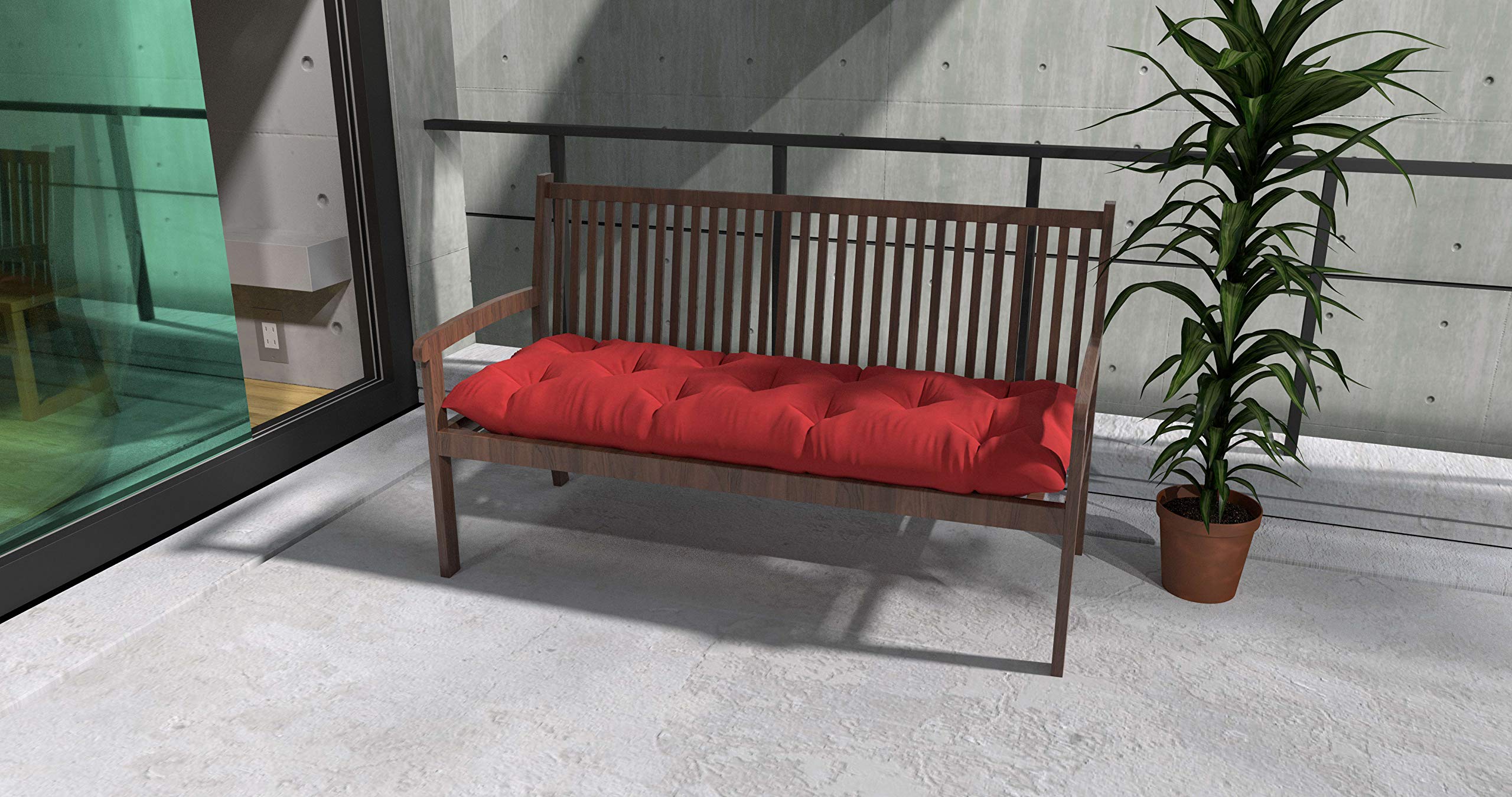 Coussin Matelassé De Banc Coussin De Jardin 130x40x12 Noir