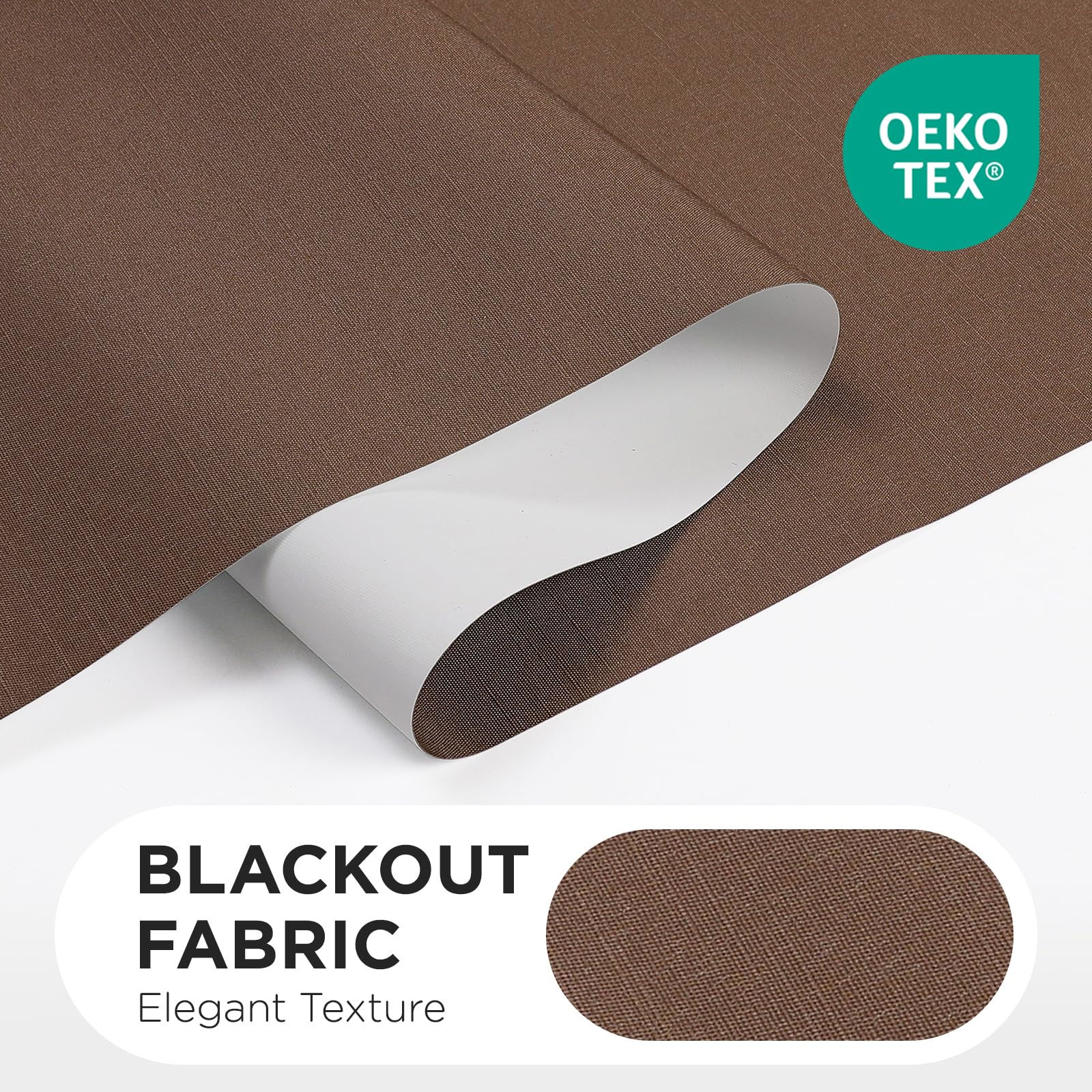 Joydeco Stores enrouleurs 100% occultants sans Fil pour fenêtres, à arrêt spontané, Protection UV, Stores tissés naturels pour la Maison et Le Bureau, Housse en Aluminium résistant à la lumière (71,1