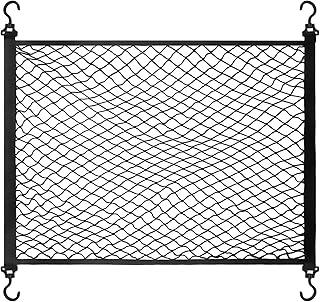 YOFADCI Luggage Net, Boot Net, Luggage Net Car, Luggage Net Motorhome, Boot Net Car Size 100 x 60 cm with 4 Large Hooks, Extends to 140 x 100 cm, Elastic Edge Holds Loads Firmer