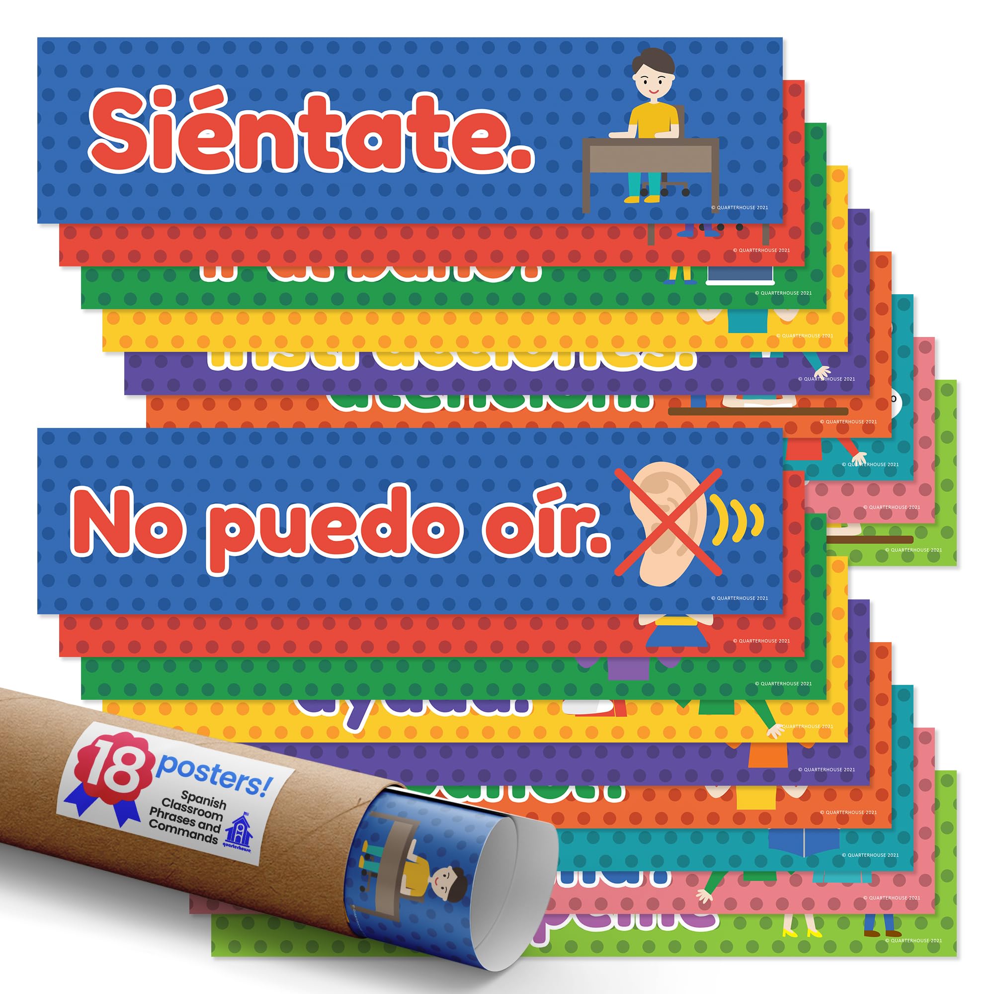 Quarterhouse Logos, Pathos, Ethos Posters - 12x18 Inch English Classroom Decor For Teachers