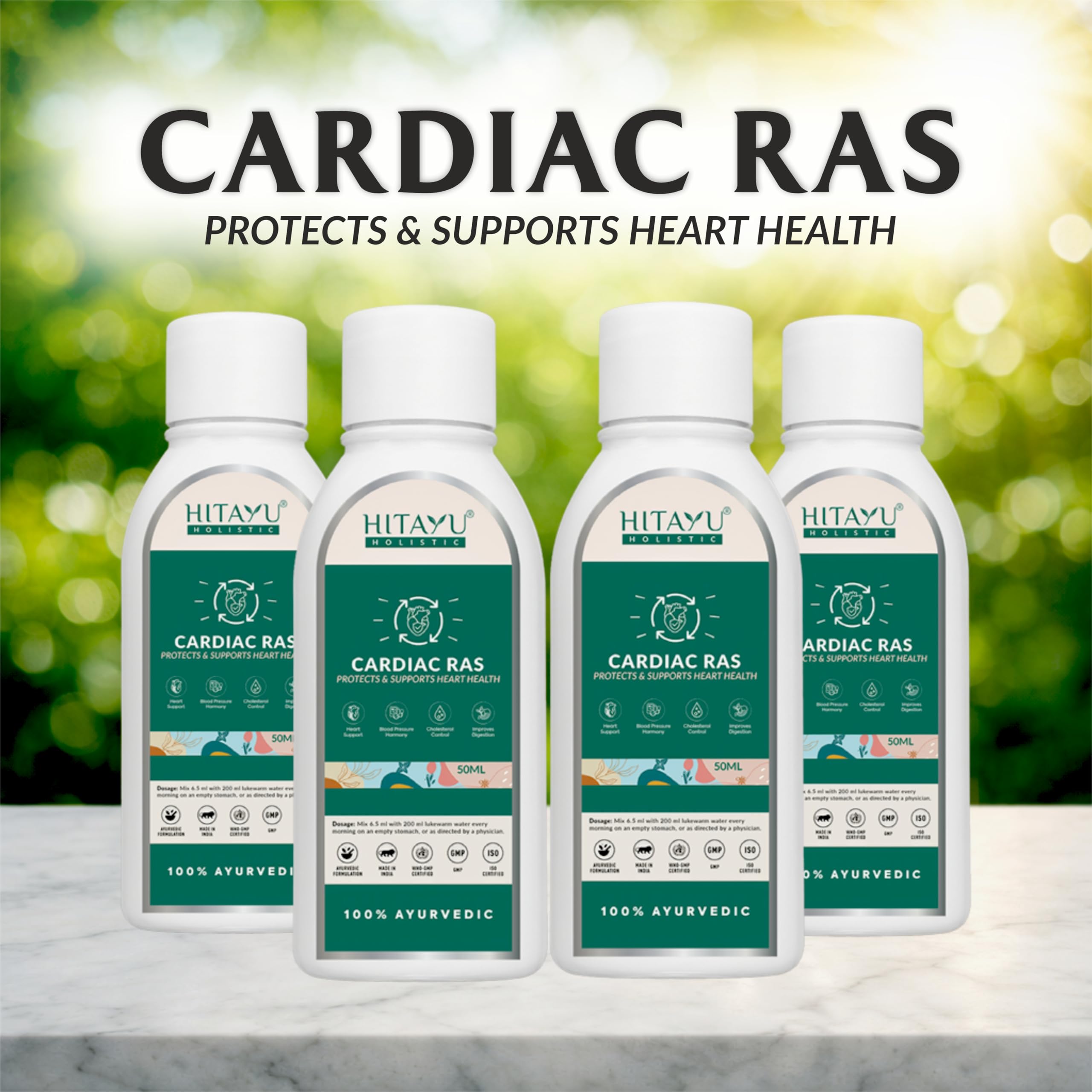 Cardiac Ras | Protect & Support Heart Health | Supports Cholesterol, BP & Uric Acid Balance | Metabolism & Digestion Support | — Amazon image 2
