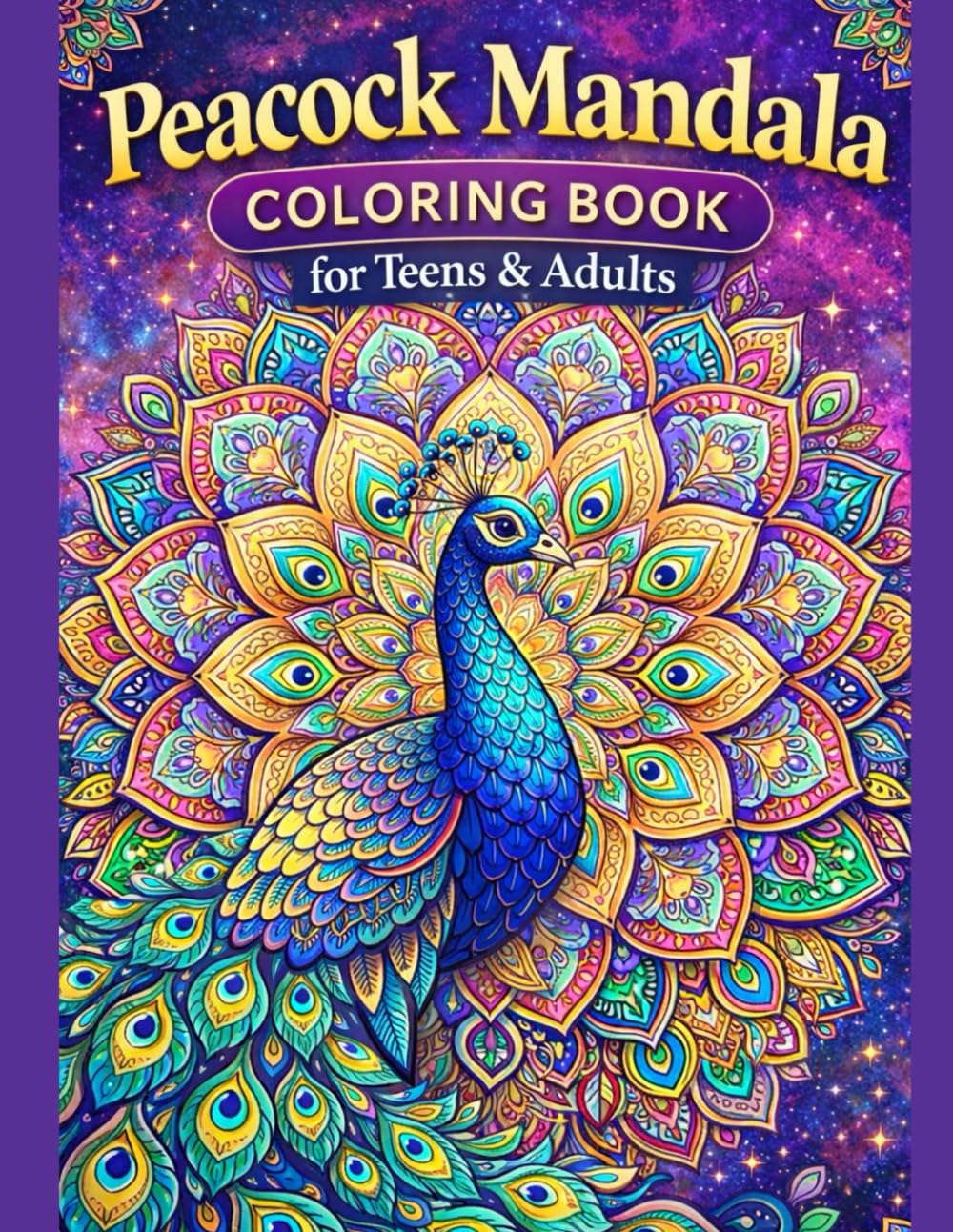 Peacock Mandala Coloring Book for Teens & Adults