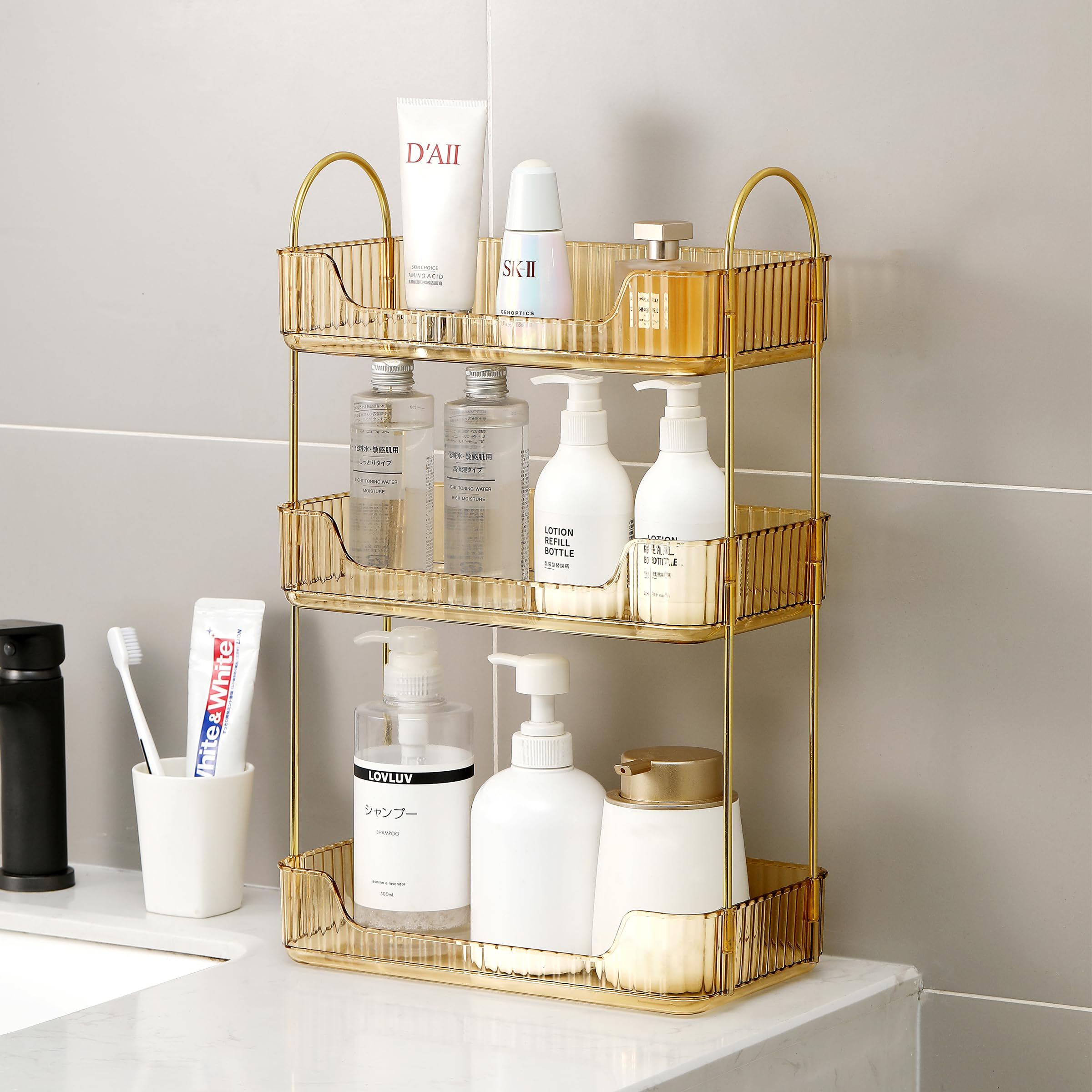 Produktbild von Ein Badezimmer-Organizer Fu00fcr Die Arbeitsplatte * Kosmetik