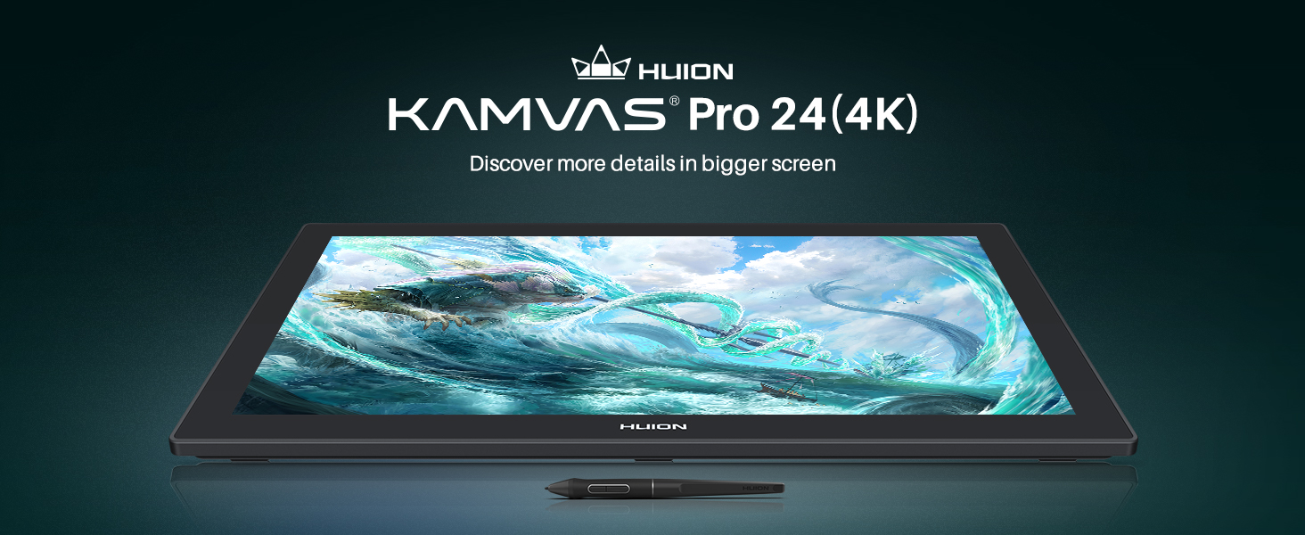 Amazon.com: HUION Kamvas Pro 24 4K UHD Graphics Drawing Tablet and