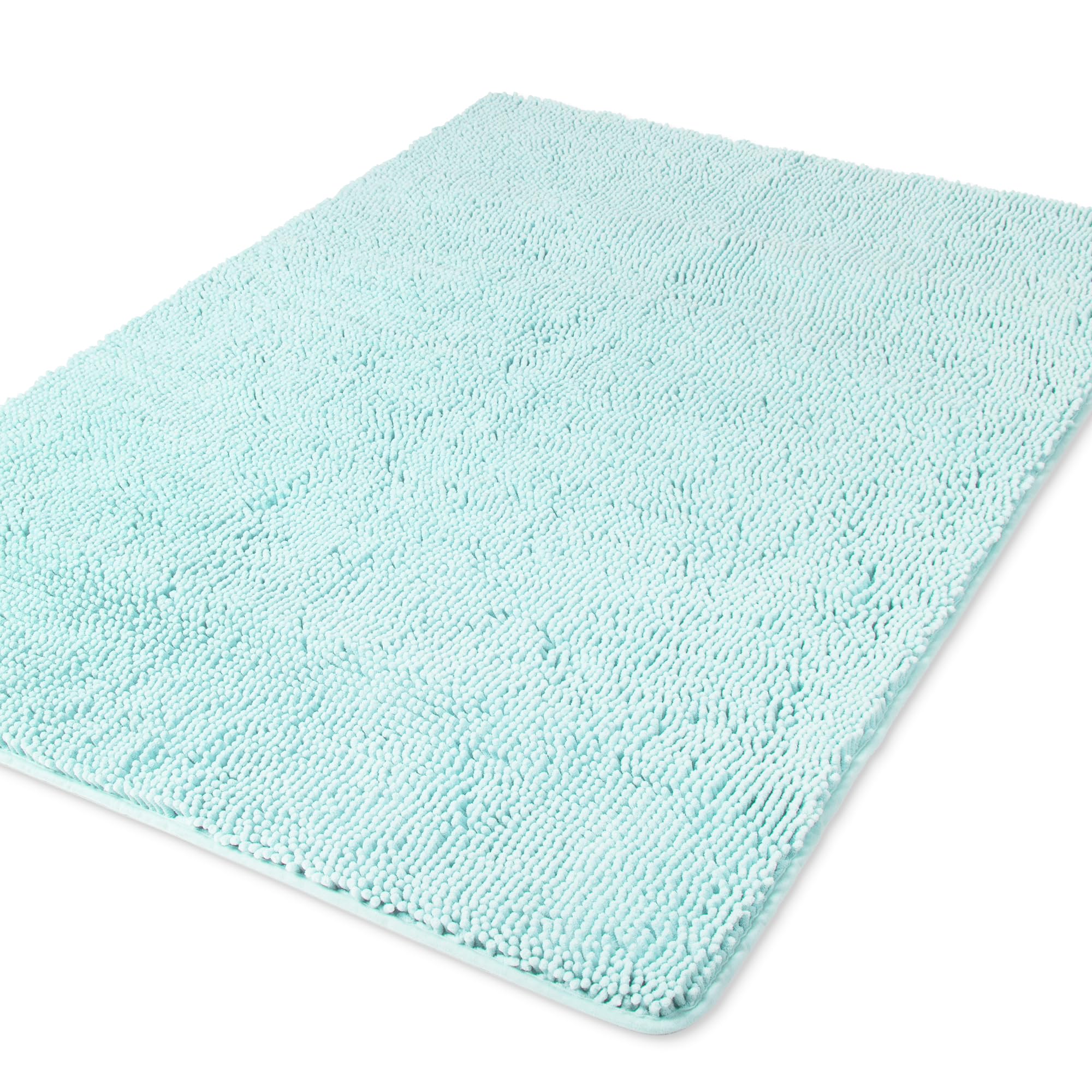 Yeaban Aqua Bathroom Rug 40"x60",Thick Chenille Long Bath Mat,Absorbent and Washable Extra Large Bath Rug Non-Slip, Soft Rug for Bathroom, Living Room and Bedroom — image 1