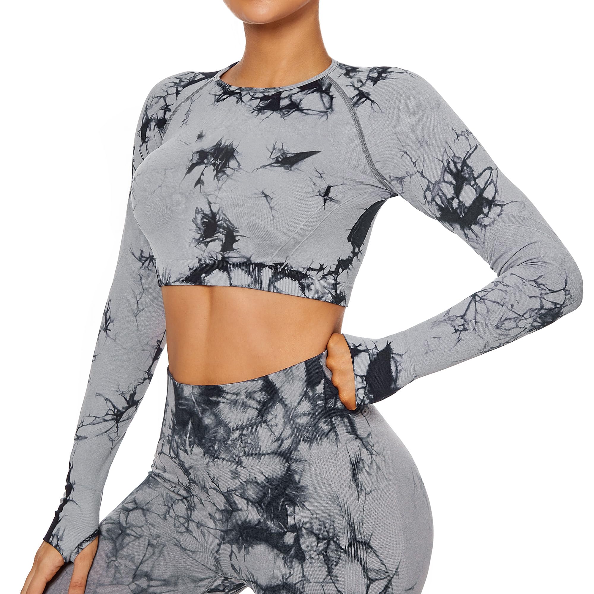 YaaviiWomen Yoga Leggings Seamless High Waisted Tummy Control Yoga Pants for Gym Running Workout