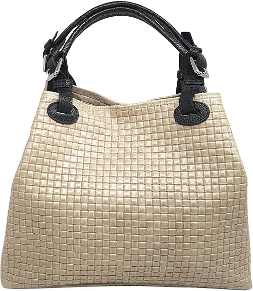 Borsa A Mano Chicca In Pelle Vera Made In Italy - Tracolla Removibile, Tasconi Interni - Elegante E Pratica - Foto 4