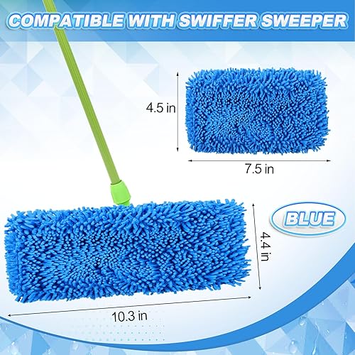 Miniatura 2 de Layhit 12 almohadillas para trapeador compatibles con Swiffer Sweeper Mop reutilizables, lavables, almohadillas para trapeador seco y húmedo,
