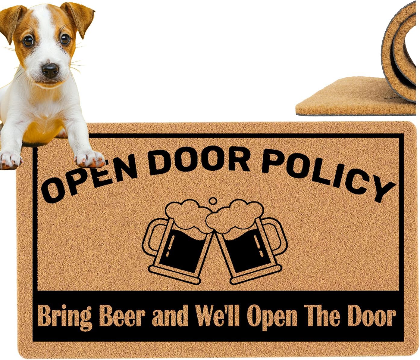 Ho Why is You Here Funny Doormat for Front Door - 29.5x17 Inch Heavy Duty Indoor Outdoor Welcome Mat, Brown Housewarming Gift for Entryway, Fun Selecting for Home Decor
