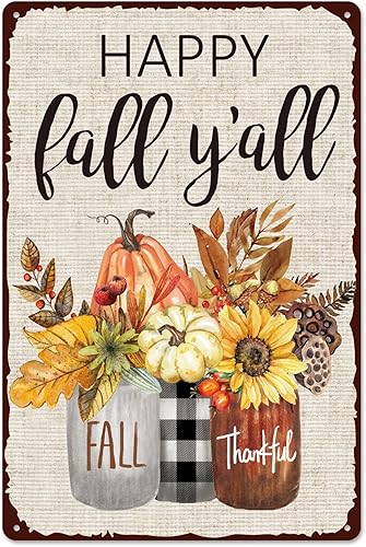 Miniatura 8 de Whaline Letrero de hojalata retro de invierno, tarro de metal con plantas, copo de nieve, decoración de pared, adornos de Navidad, letrero de placa