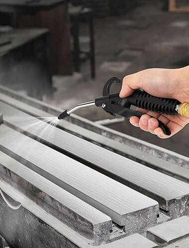 Miniatura 7 de Pistola de soplado de aire de alta potencia con protector de goma, boquilla de aire industrial para el hogar, pistola de ángulo Ben Jet Boquilla,