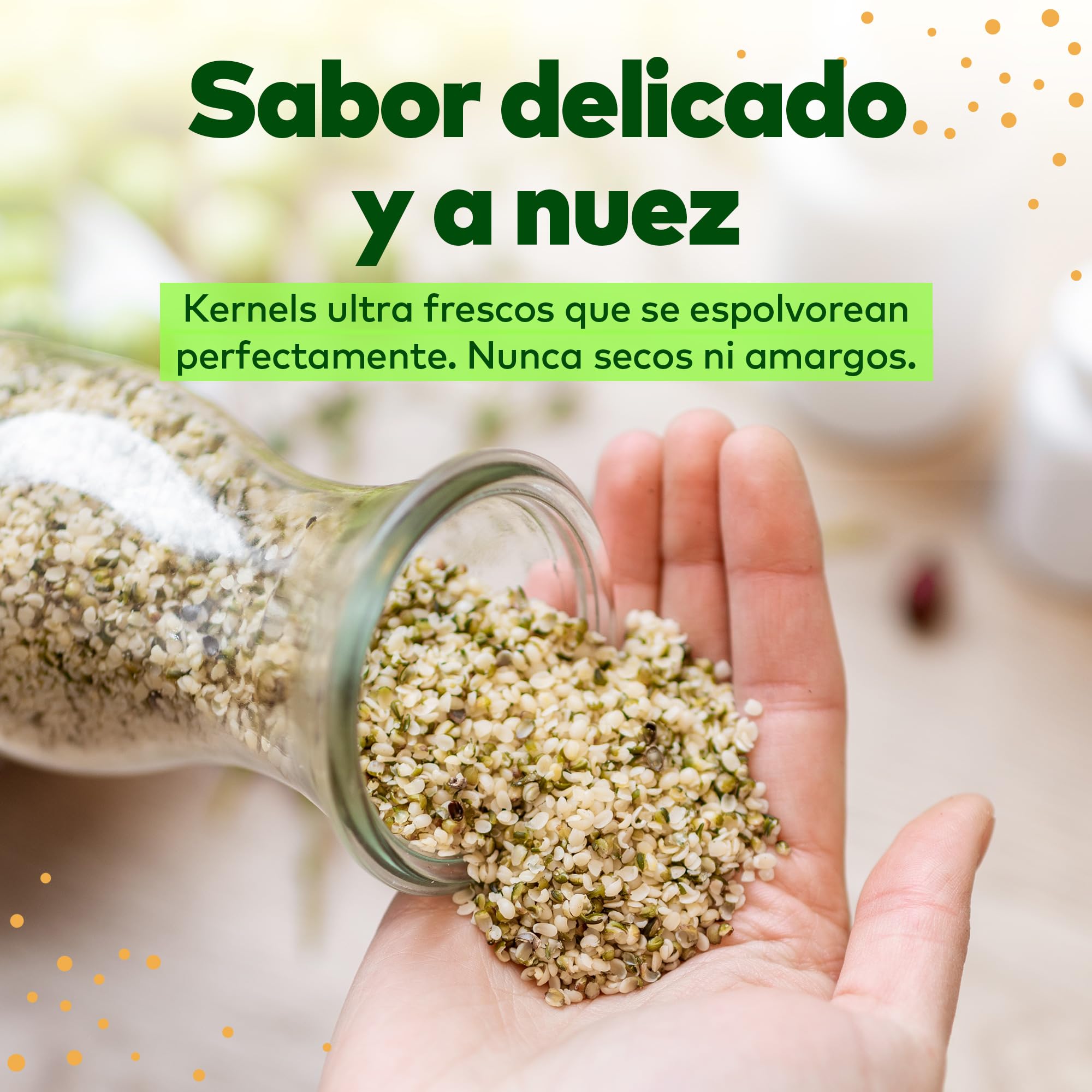 Jorus Semillas de Cáñamo Naturales Descascaradas y Crudas 1kg – Fuente Rica en Omega 3 y 6, Proteína y Fibra, Perfectas para una Dieta Saludable, Origen Europeo, Sin Aditivos - Hemp Seeds