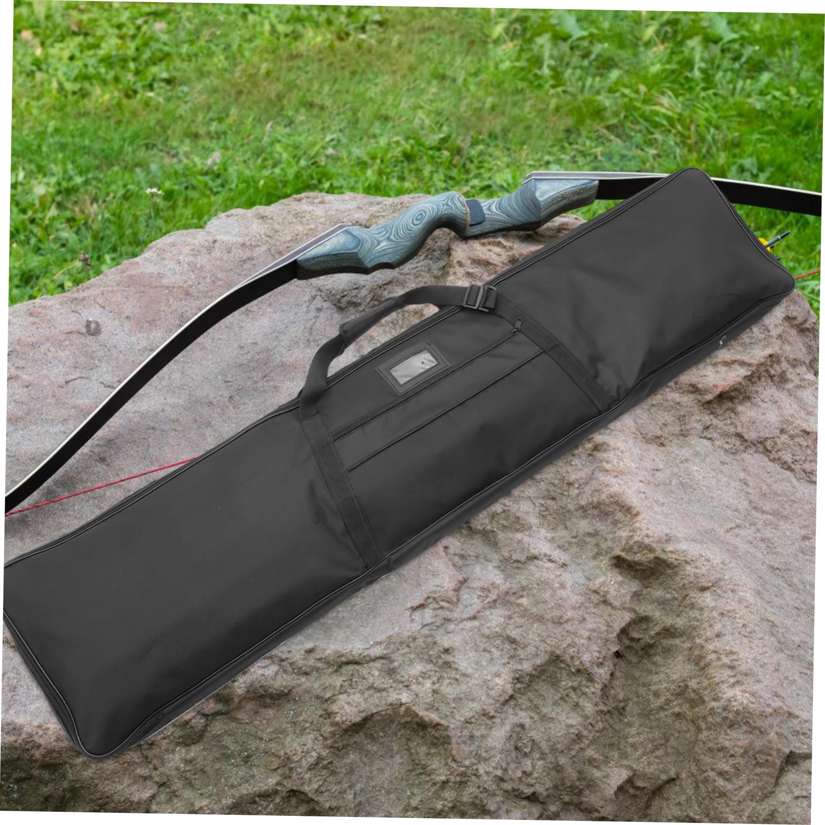 BESPORTBLE 150 cm długości, odblaskowy, torba do przechowywania, wykonana z wytrzymałego płótna żaglowego, duża, wielofunkcyjna torba do przenoszenia z paskiem na ramię, na polowanie i łucznictwo