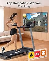 Vista 6 de Cintas de correr para el hogar, inclinación automática de 15 niveles, cinturón ancho de 17.32 pulgadas, 3.0HP, 0.6-10 MPH, máquina plegable