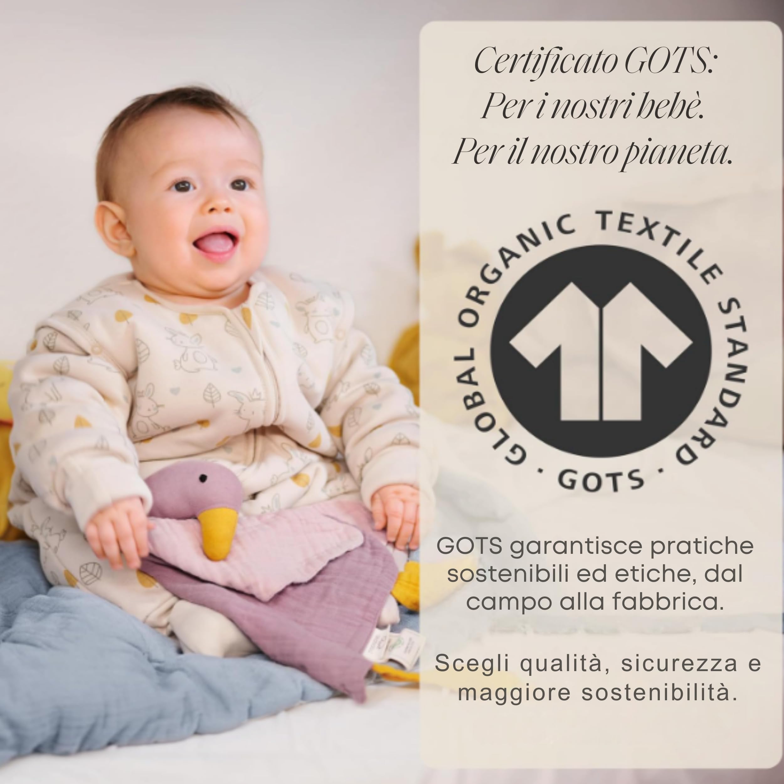 Oeko-TEX - Peluche anatra 4 strati, extra morbido, per neonati, ragazzi e ragazze, lavabile