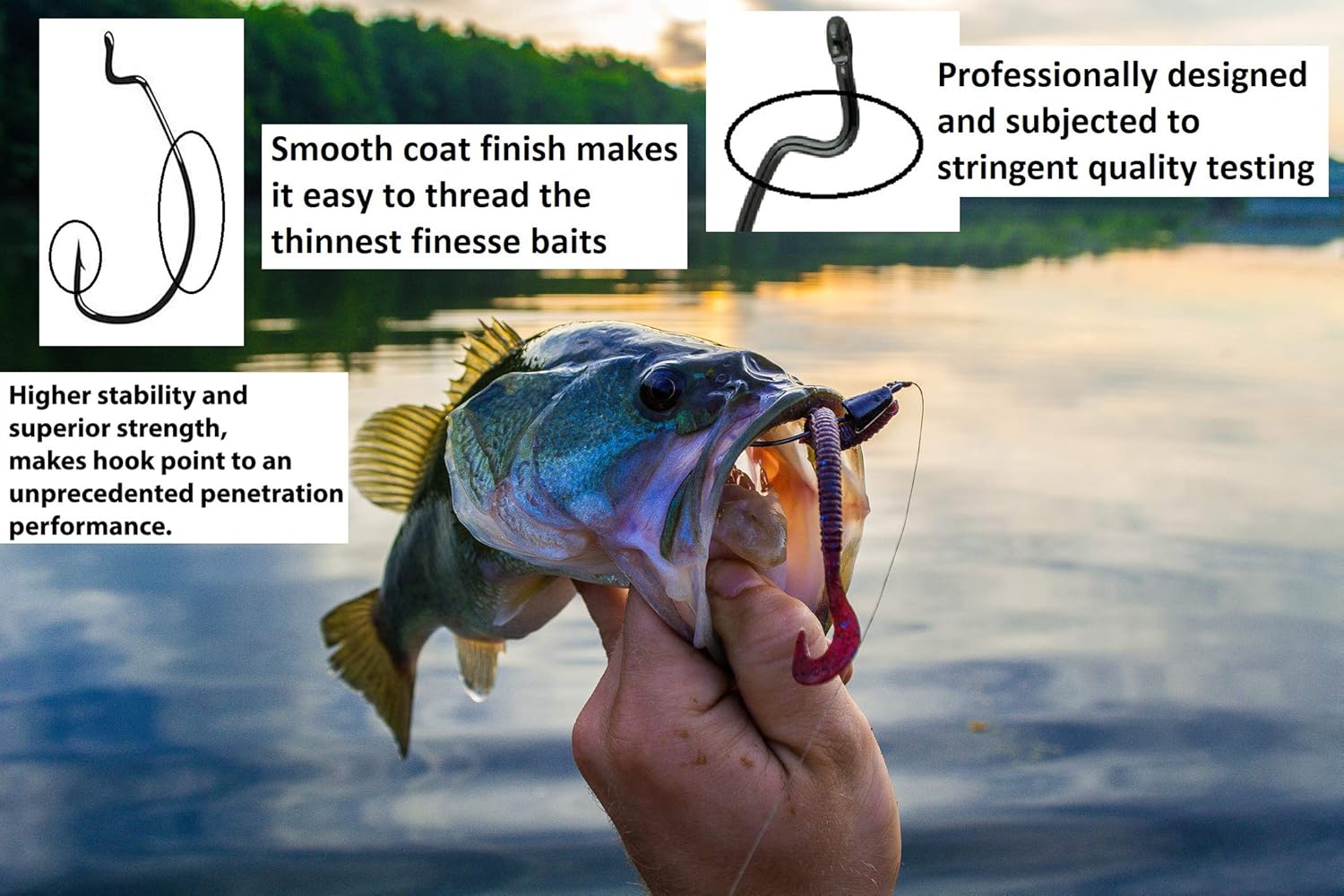 Angler's Grotto EWG Offset Shank Worm Hook | 15/25 Count Per Pack | Freshwater Saltwater Fishing Hooks | High Carbon Steel Extra Strength | Size #2 #1 #1/0 #2/0 #3/0 #5/0: Sports & Outdoors