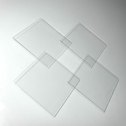 Placas de cuarzo fundido Alpha Nanotech (grado UV-Vis, 1.181 x 1.181 x 0.039 in)