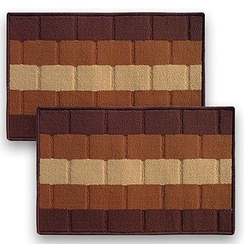 Status Contract Anti Slip Front Door Mat|(38x58cm) Living Room Rug for Entrance Door|Polypropylene Floor Mat for Home|Essential Small Rug for Office, Bedroom & Kitchen| (Brown), Rectangular - image, photos