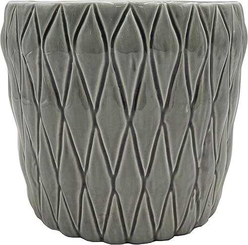 Miniatura 6 de First of a Kind Maceta de cerámica (marrón)  Macetas para plantas de interior y exterior  Macetas suculentas de 8.5 pulgadas  Perfecto para el