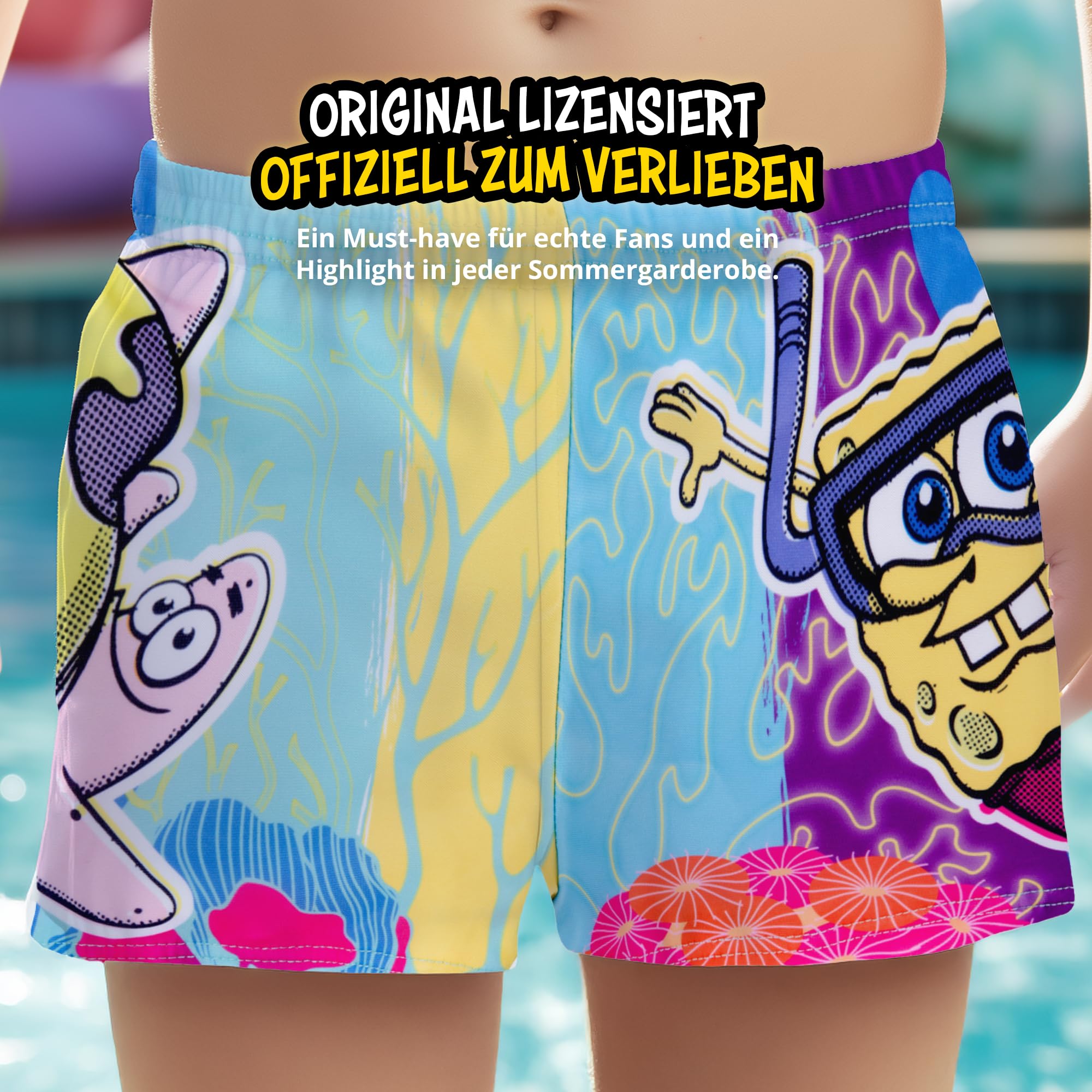 United Labels Spongebob kąpielówki dla chłopców – dziecięce spodnie do pływania